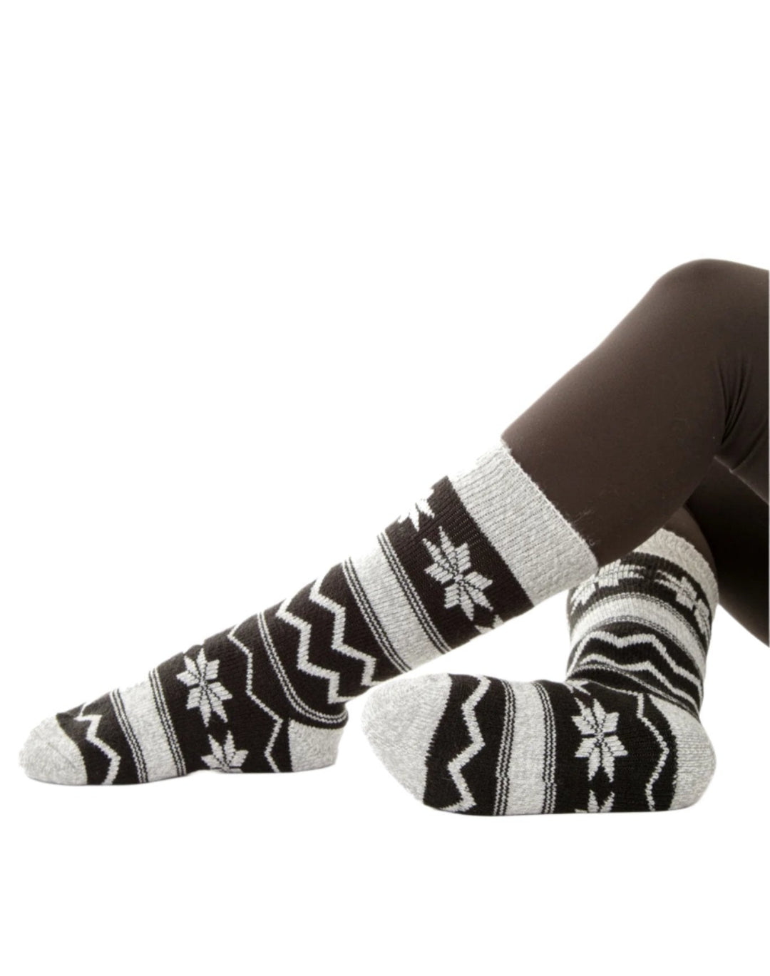 Noir et gris - Chaussettes thermiques