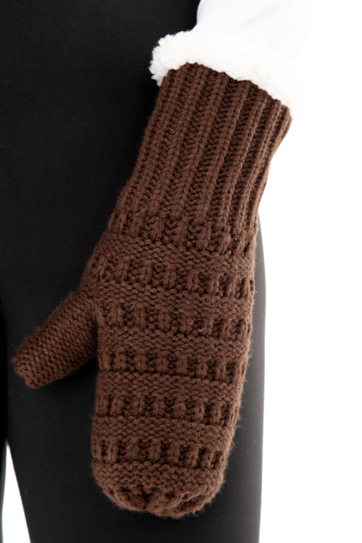 Black - Cozy Lined Mittens