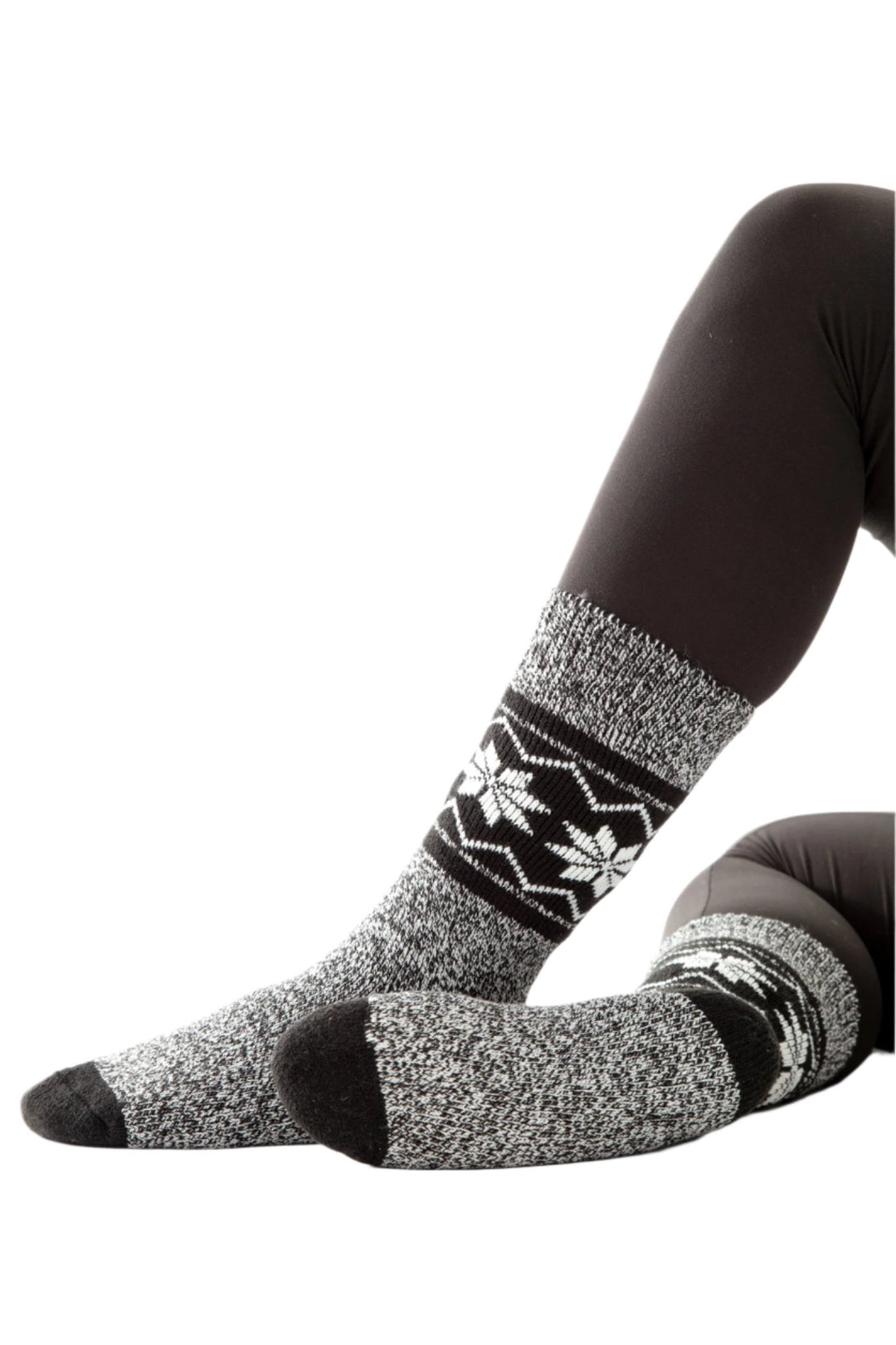 Noir et gris - Chaussettes thermiques