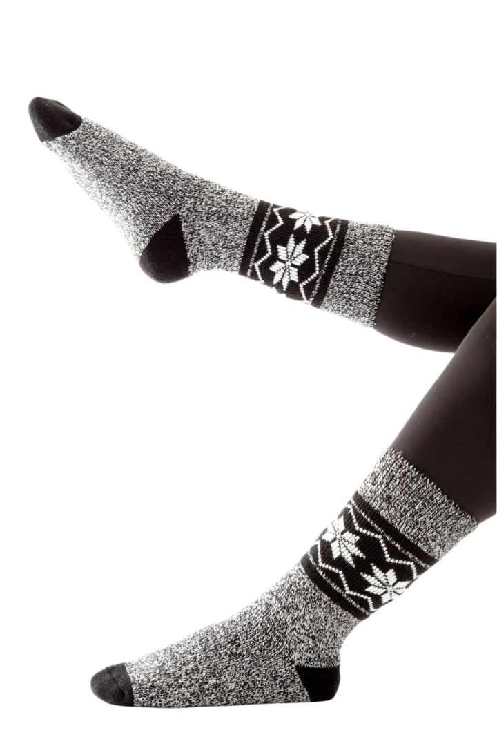 Noir et gris - Chaussettes thermiques