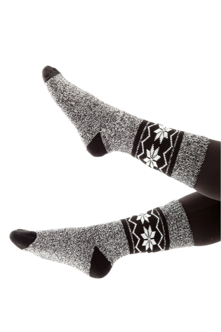 Noir et gris - Chaussettes thermiques