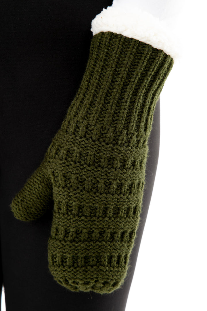 Green - Cozy Lined Mittens