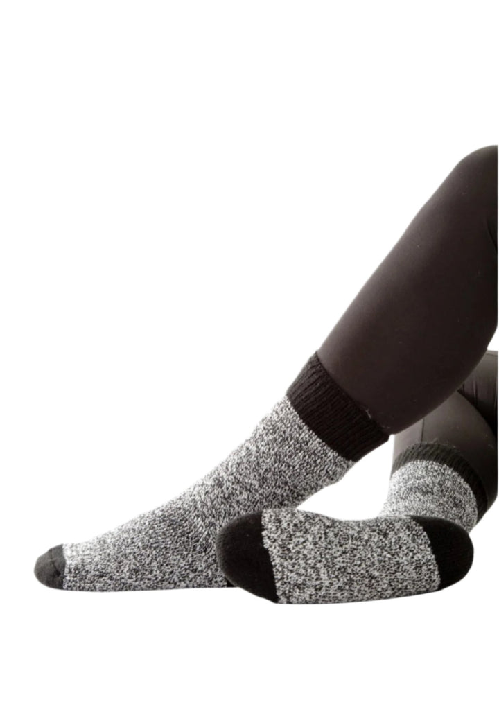 Noir et gris - Chaussettes thermiques