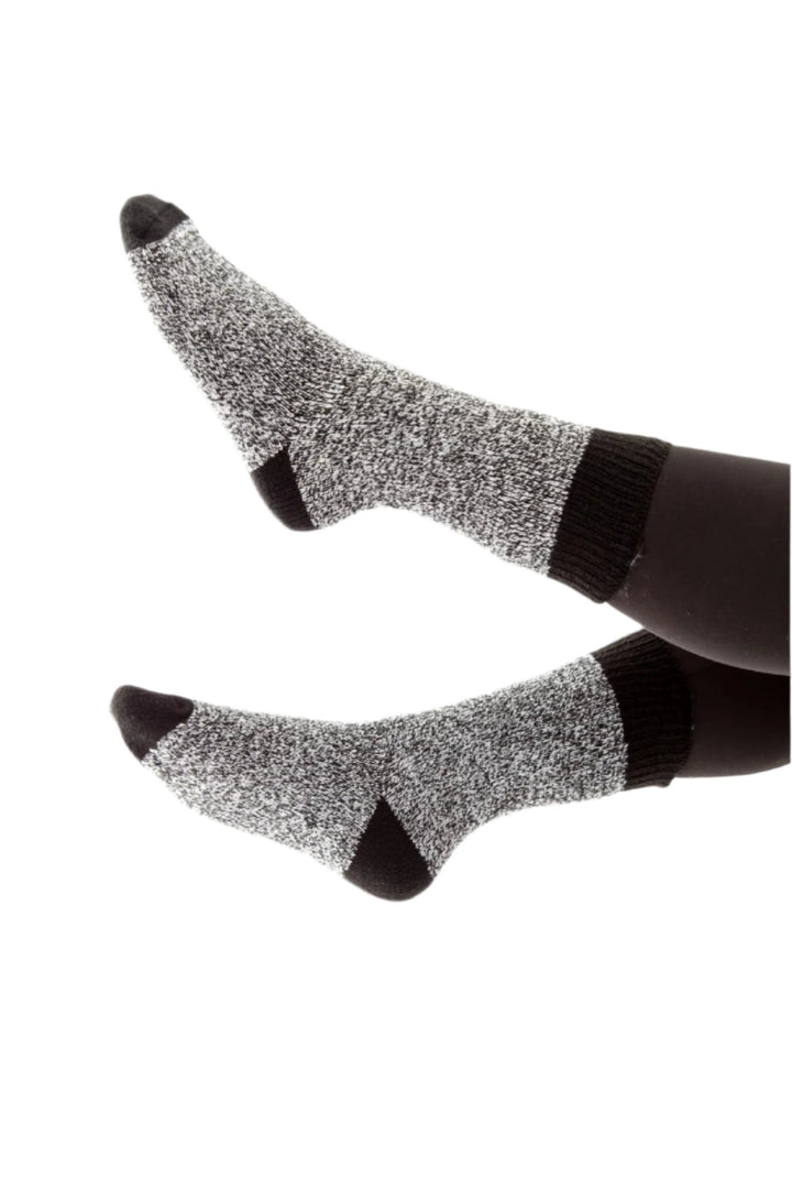 Noir et gris - Chaussettes thermiques