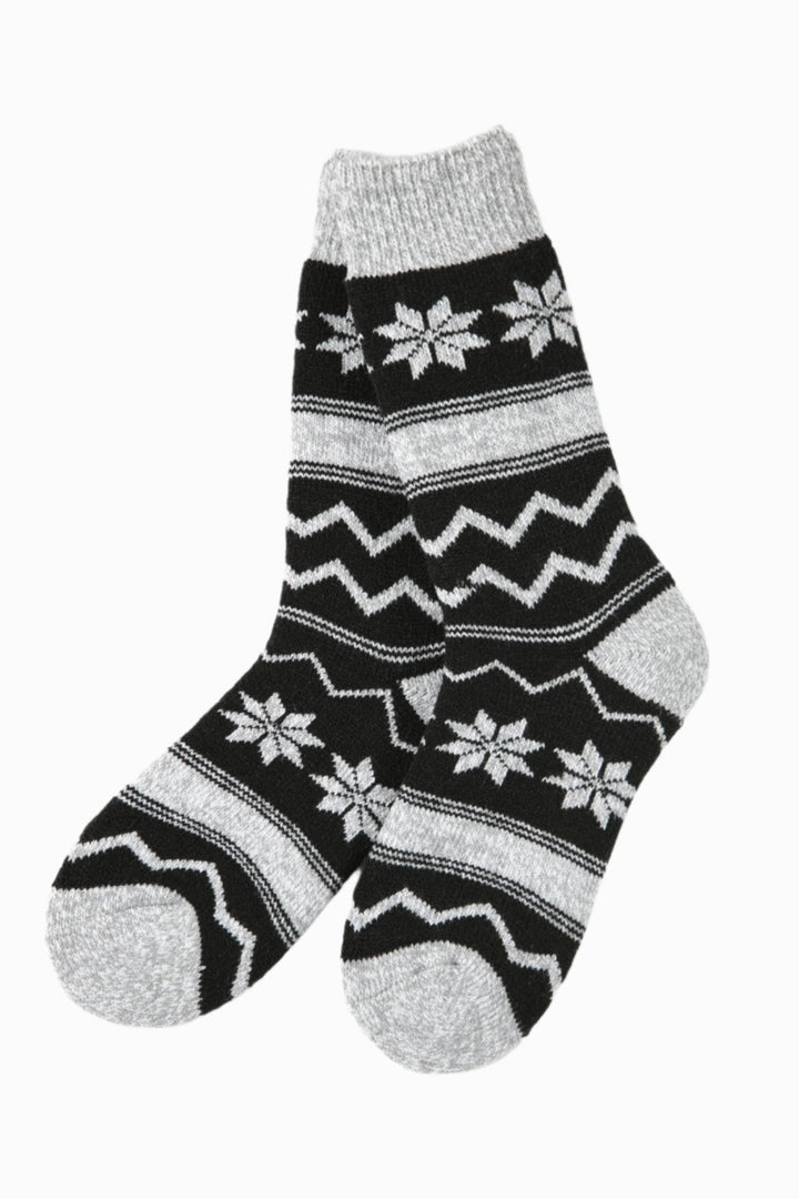 Noir et gris - Chaussettes thermiques