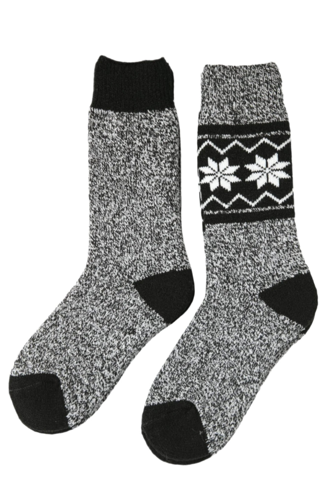 Noir et gris - Chaussettes thermiques