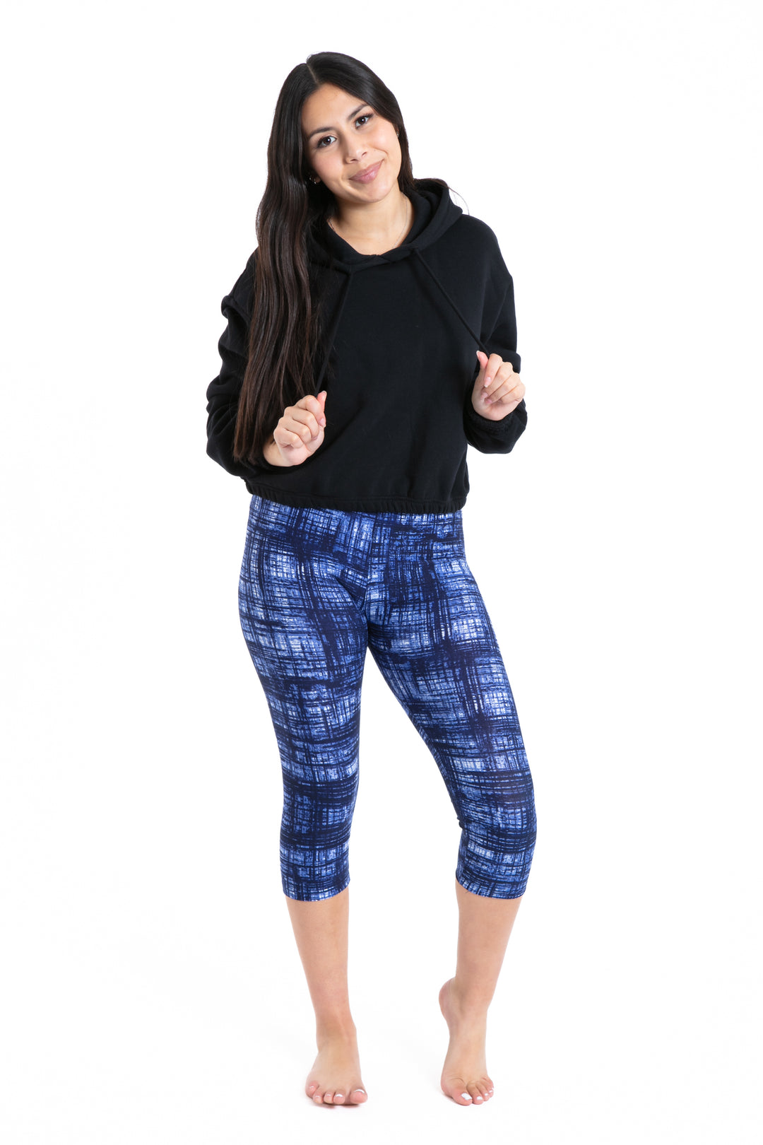 Navy Abstract - Capris