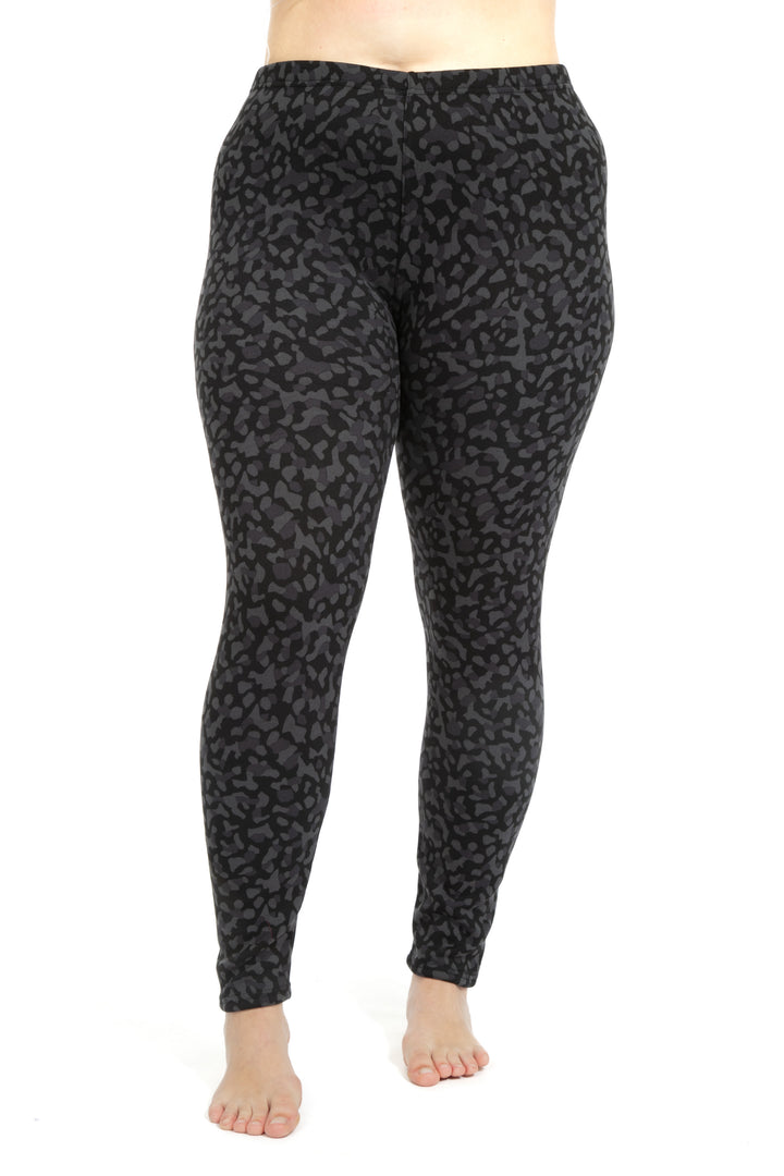 Grey Cheetah - Cozy Lined Leggings