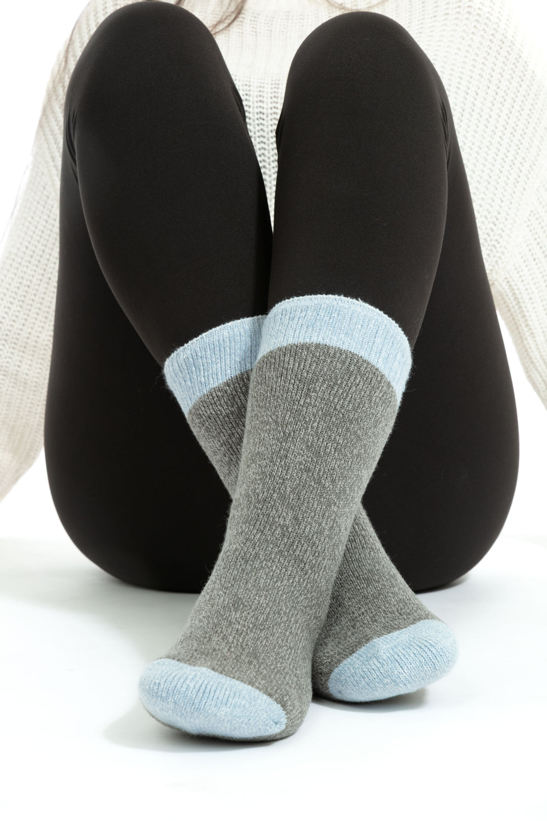 Gris & Bleu - Chaussettes Thermiques