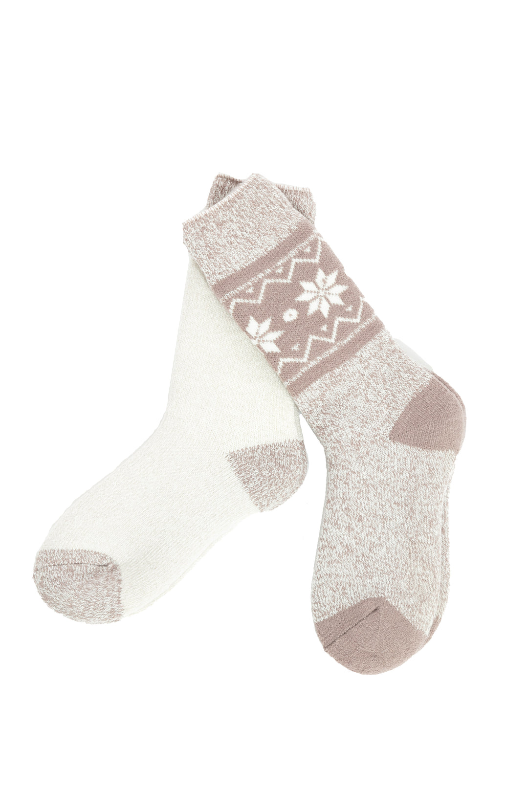 Noyer & Beige - Chaussettes Thermiques
