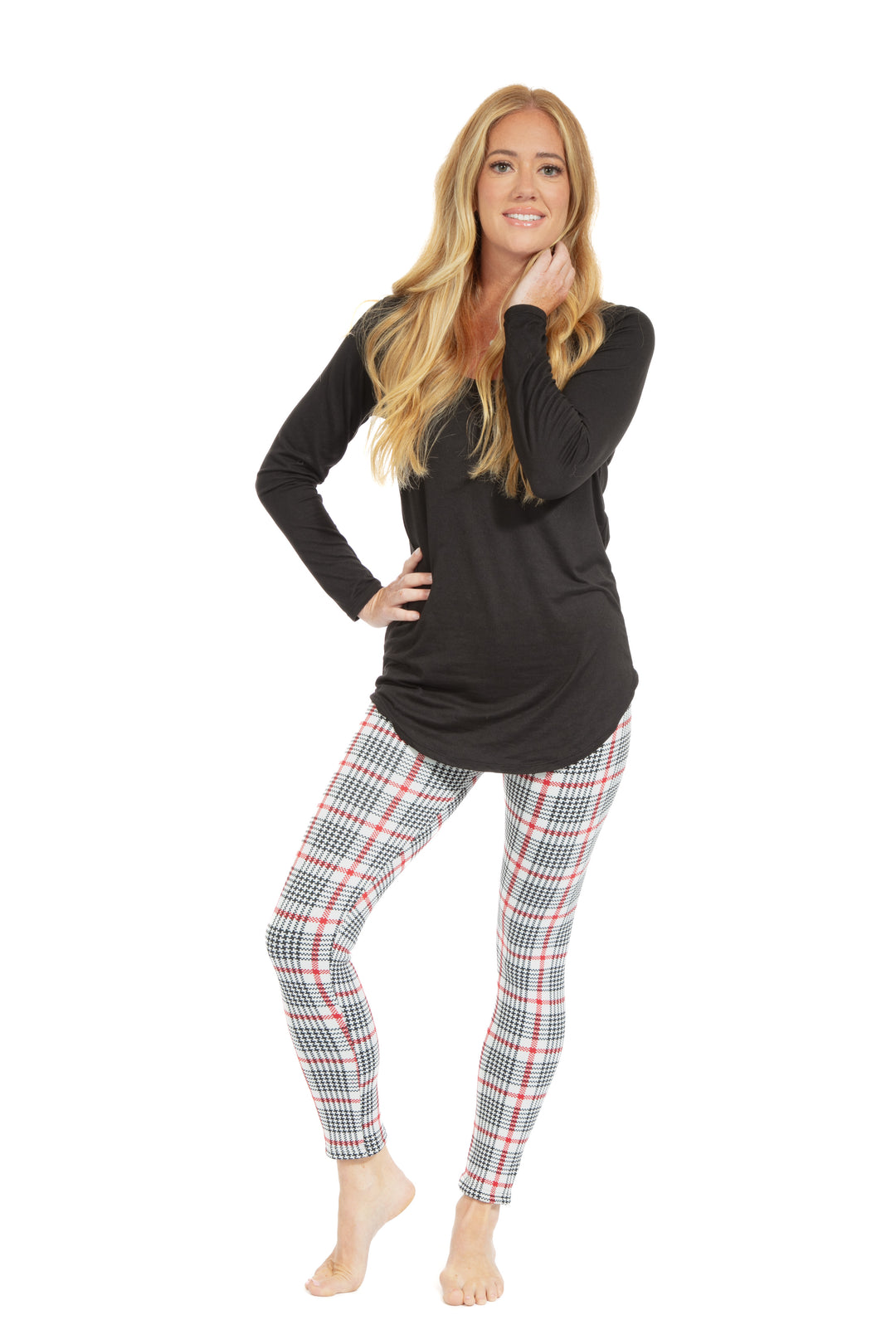 Red Line Tartan - Leggings doublés confortables