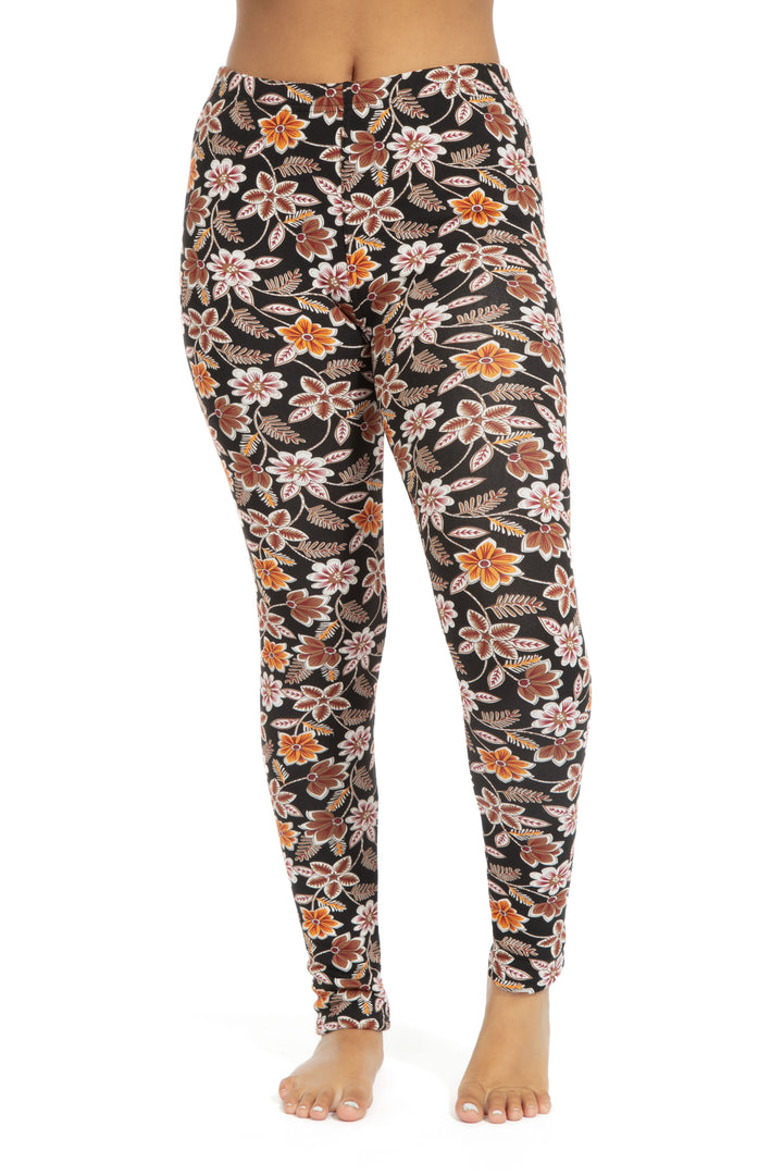 Fleur d'automne - Leggings doublés confortables
