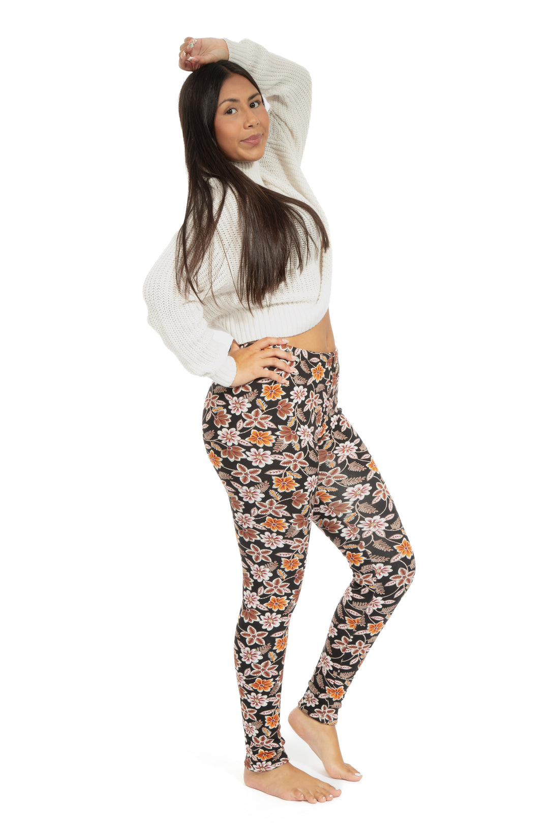 Fleur d'automne - Leggings doublés confortables