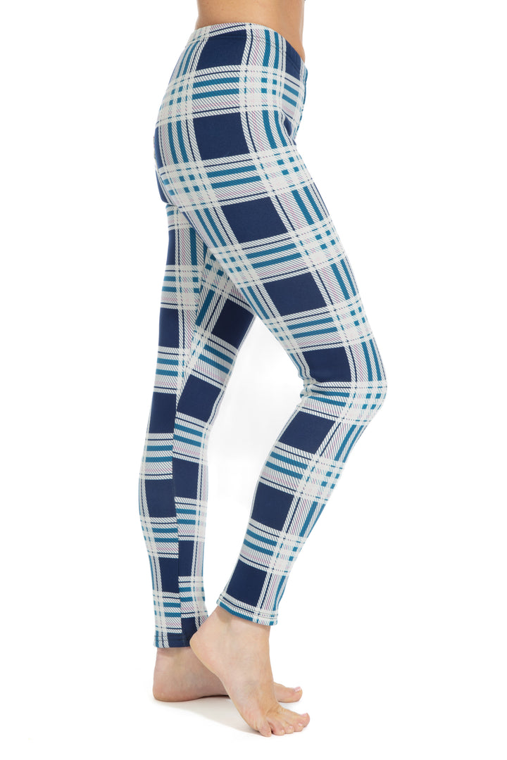Plaid bleu et rose - Leggings doublés confortables