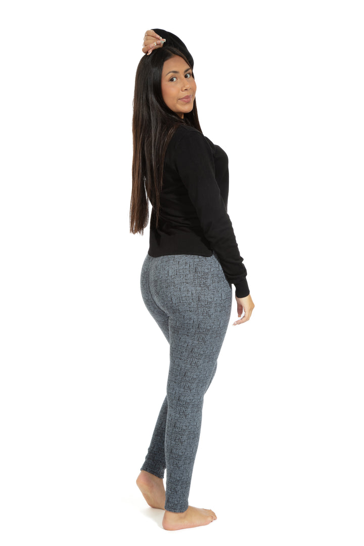 Gris marbré - Leggings doublés confortables