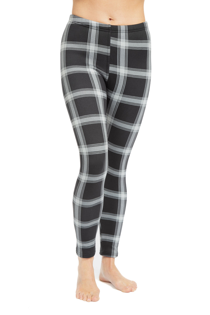 B&W Checkered - Leggings doublés confortables