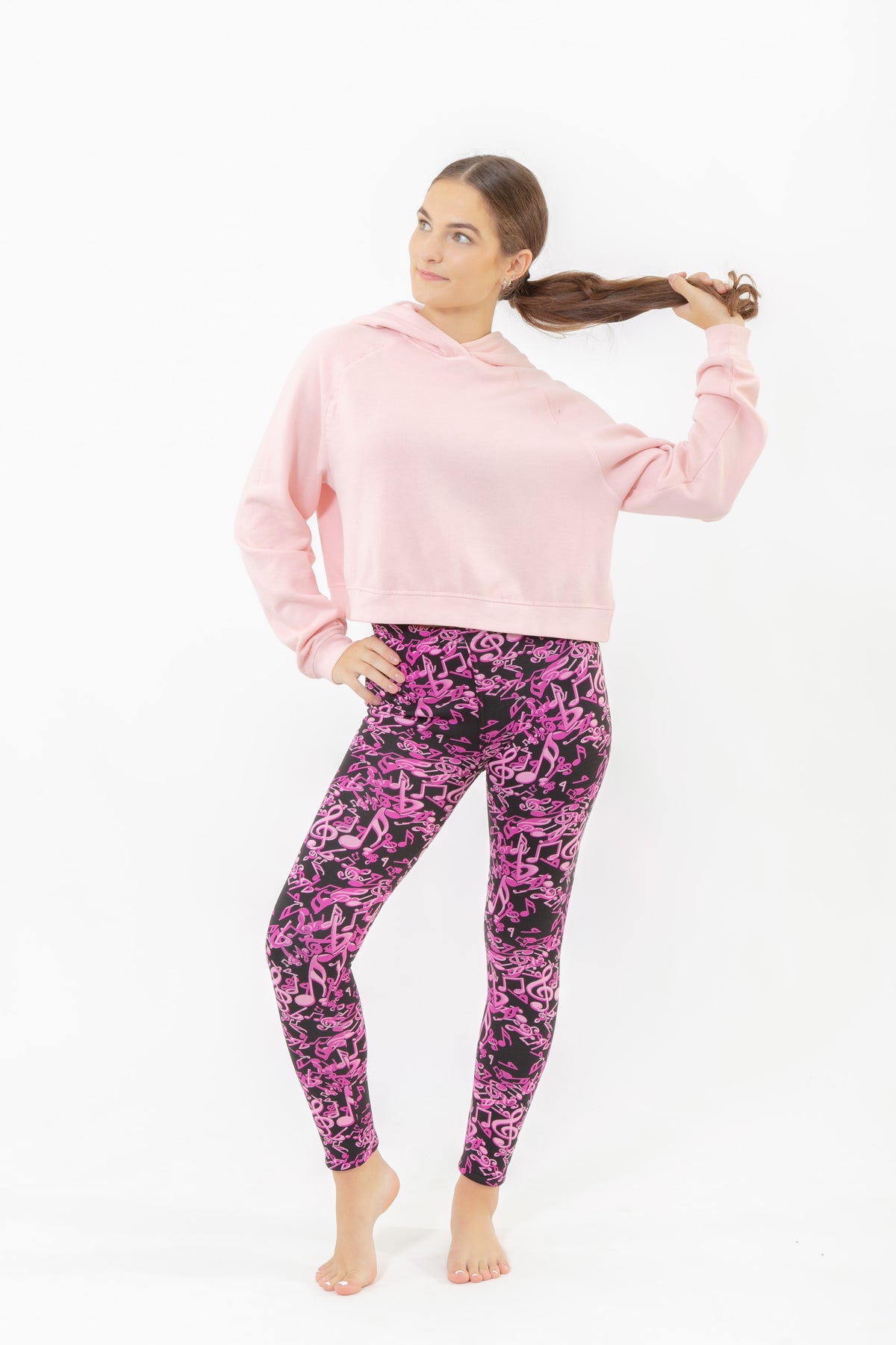 Just Cozy Pink Notes - Cozy Lined Leggings