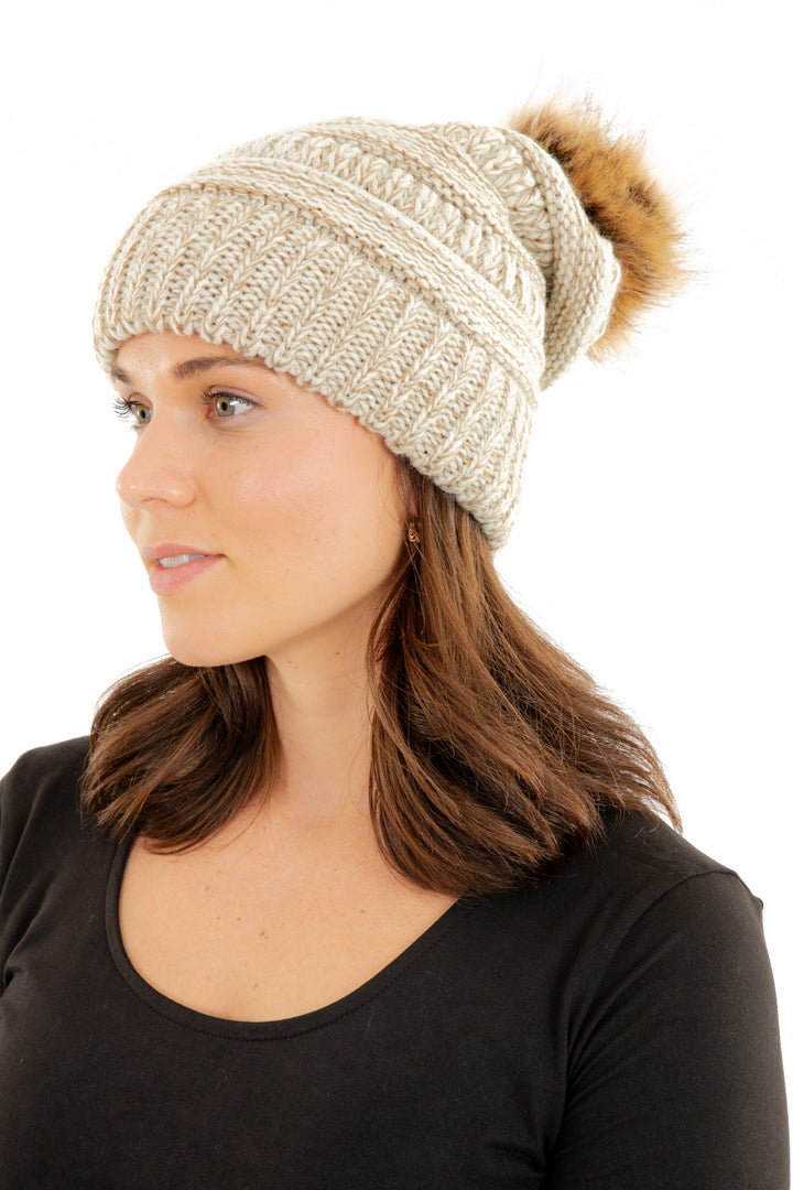 Beige - bonnet confortable