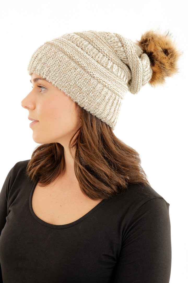 Beige - bonnet confortable