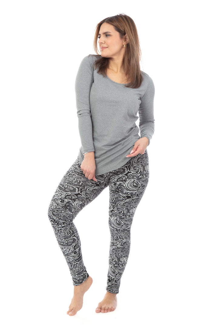 B&W Garden - Cozy Lined Leggings