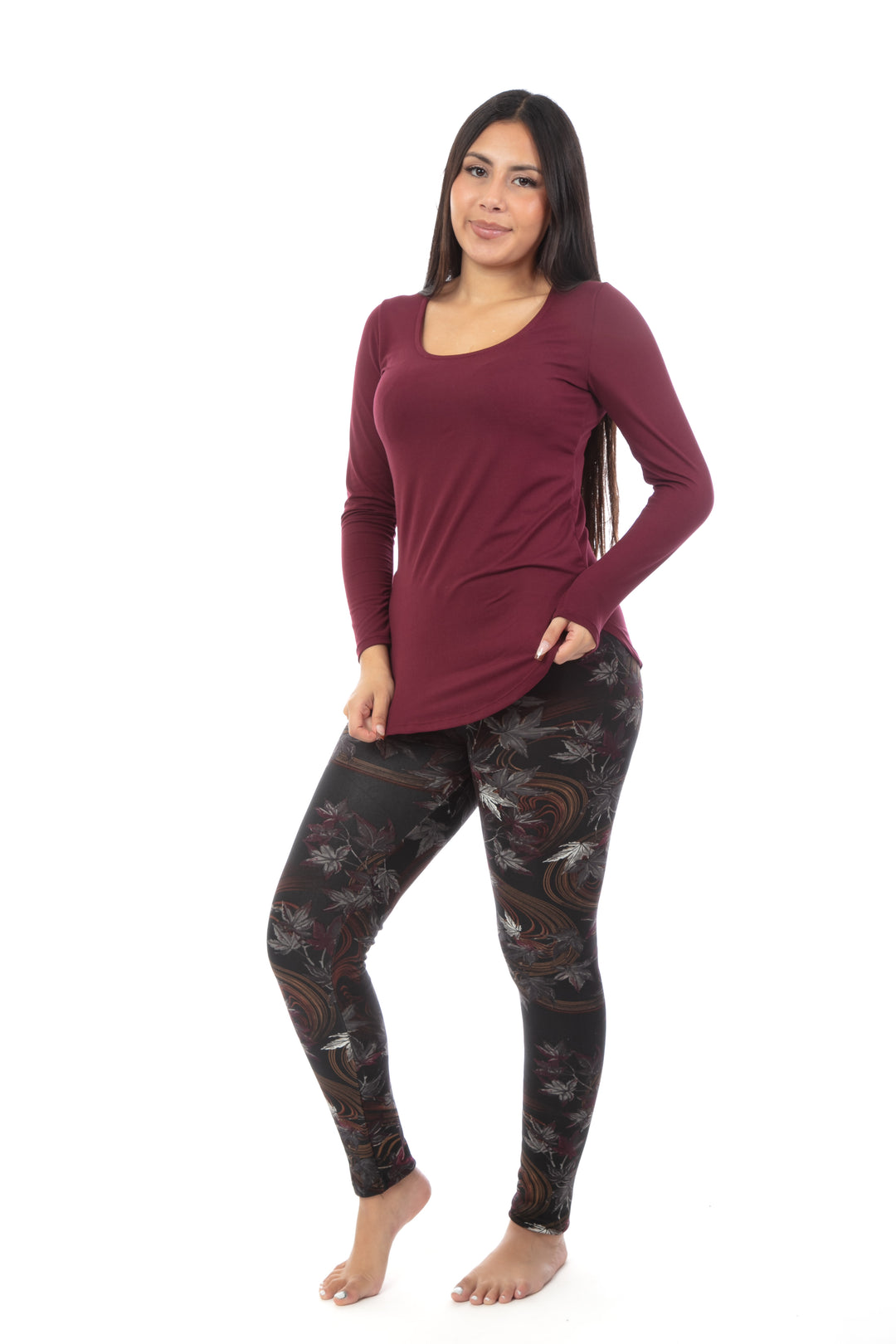 Forest Leaves - Cozy Lined Leggings