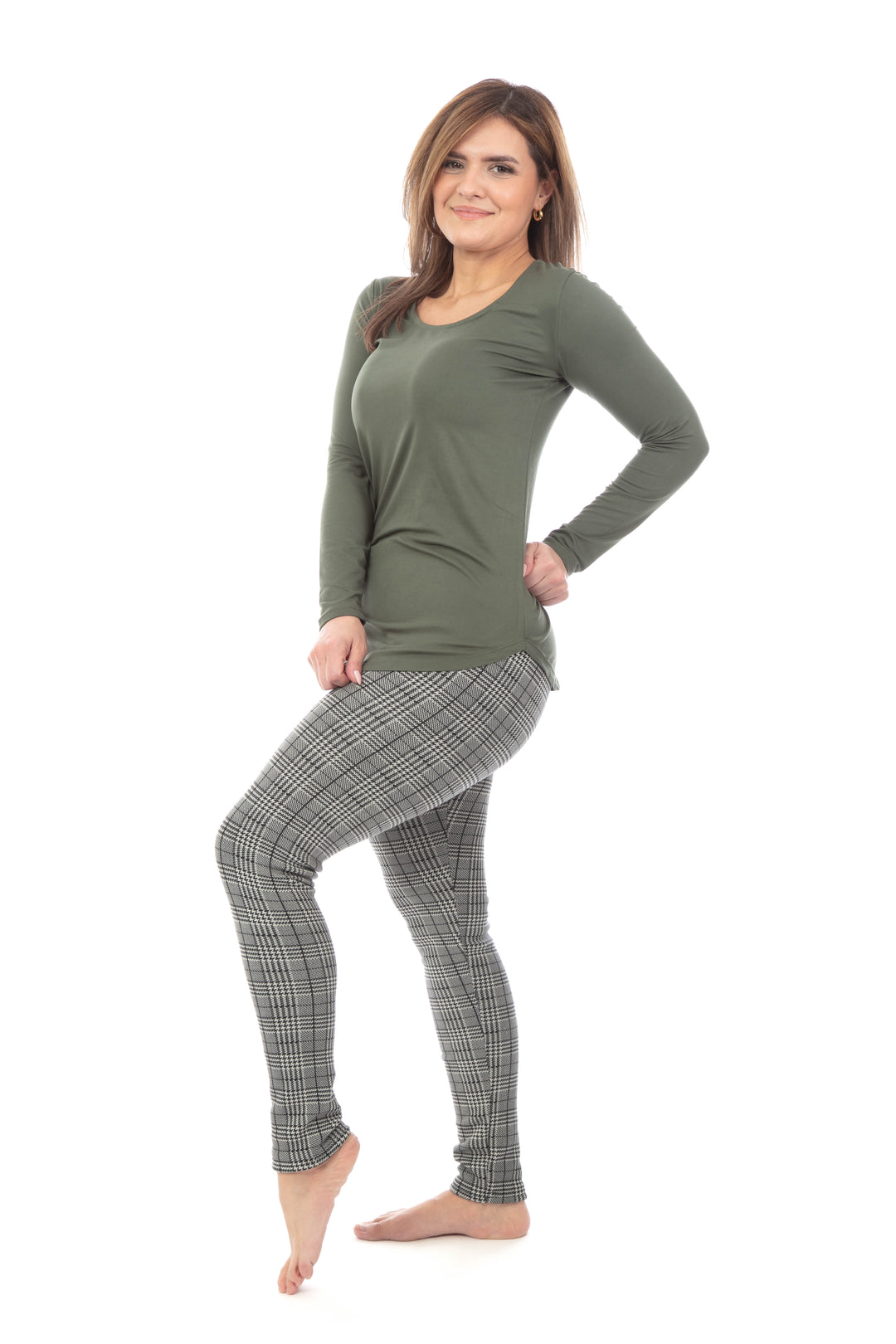 Glen Plaid - Cozy Lined Leggings