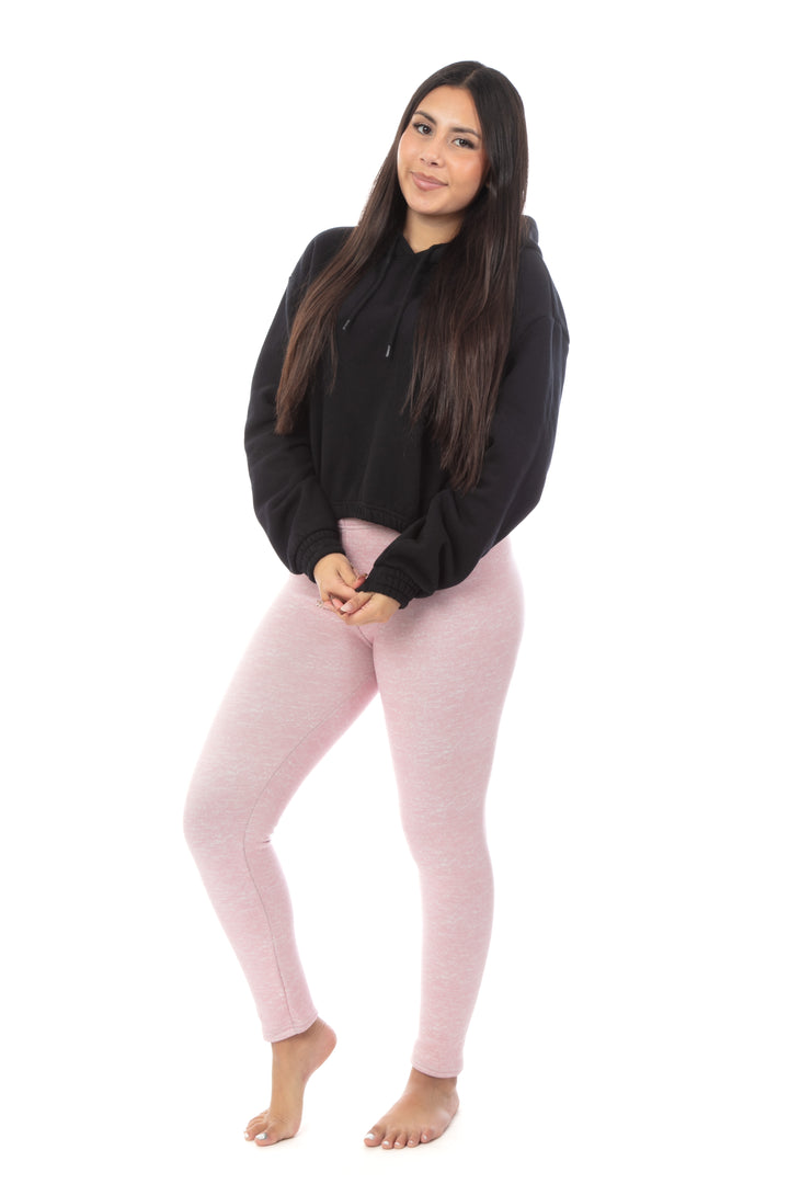 Speckled Pink - Cozy Lined Leggings