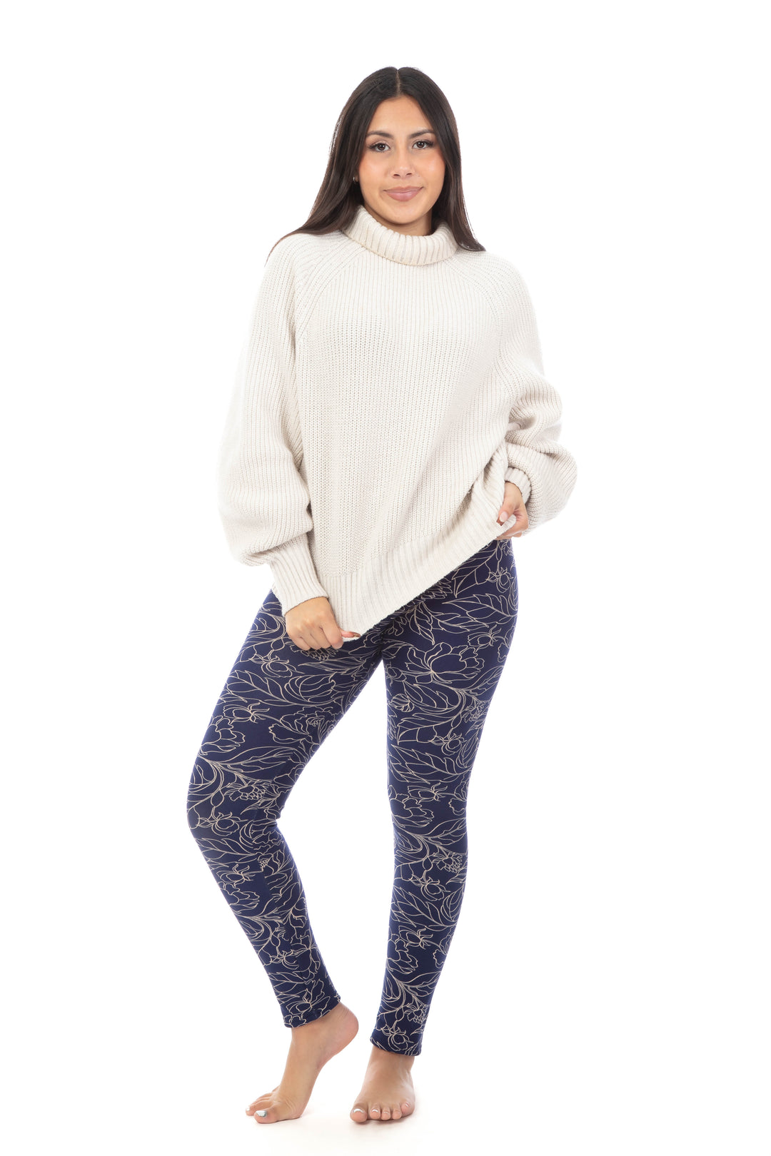 Flower Field - Cozy Lined Leggings