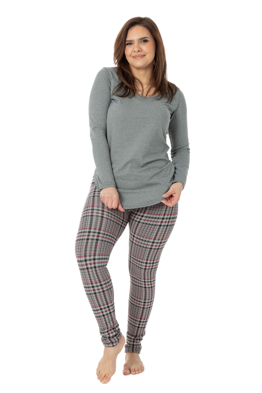 Red Line Checker - Leggings doublés confortables