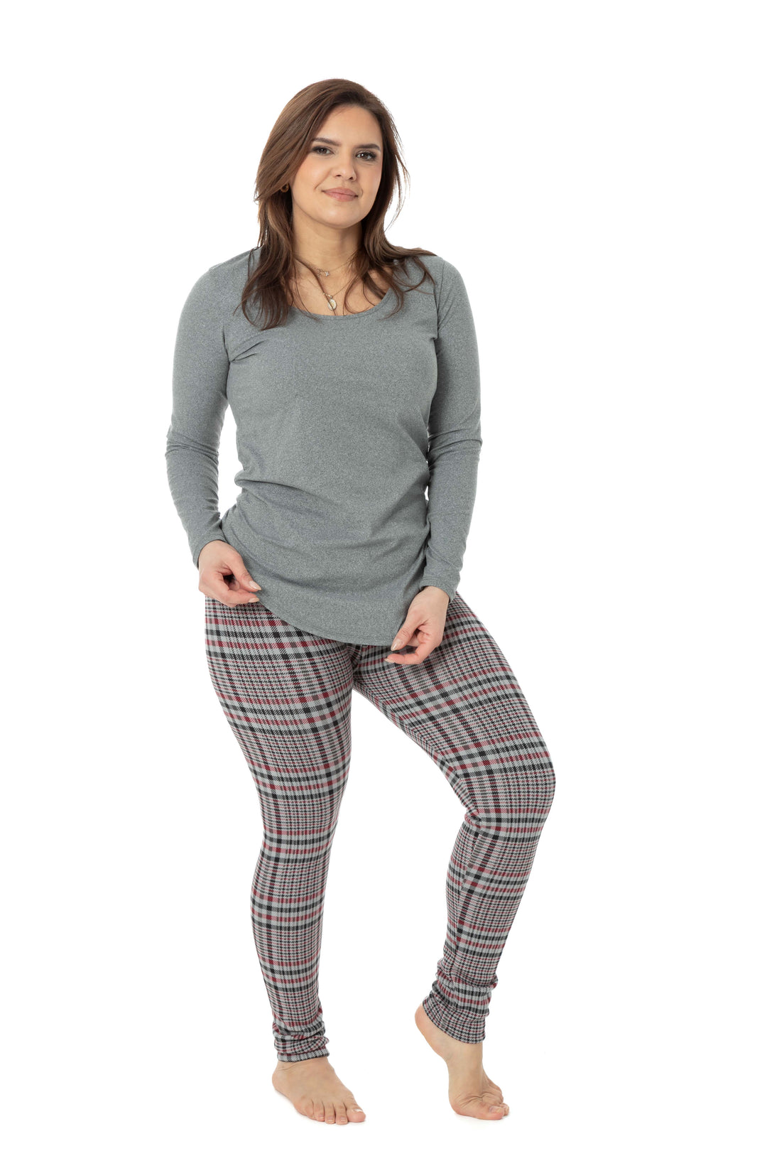 Red Line Checker - Leggings doublés confortables