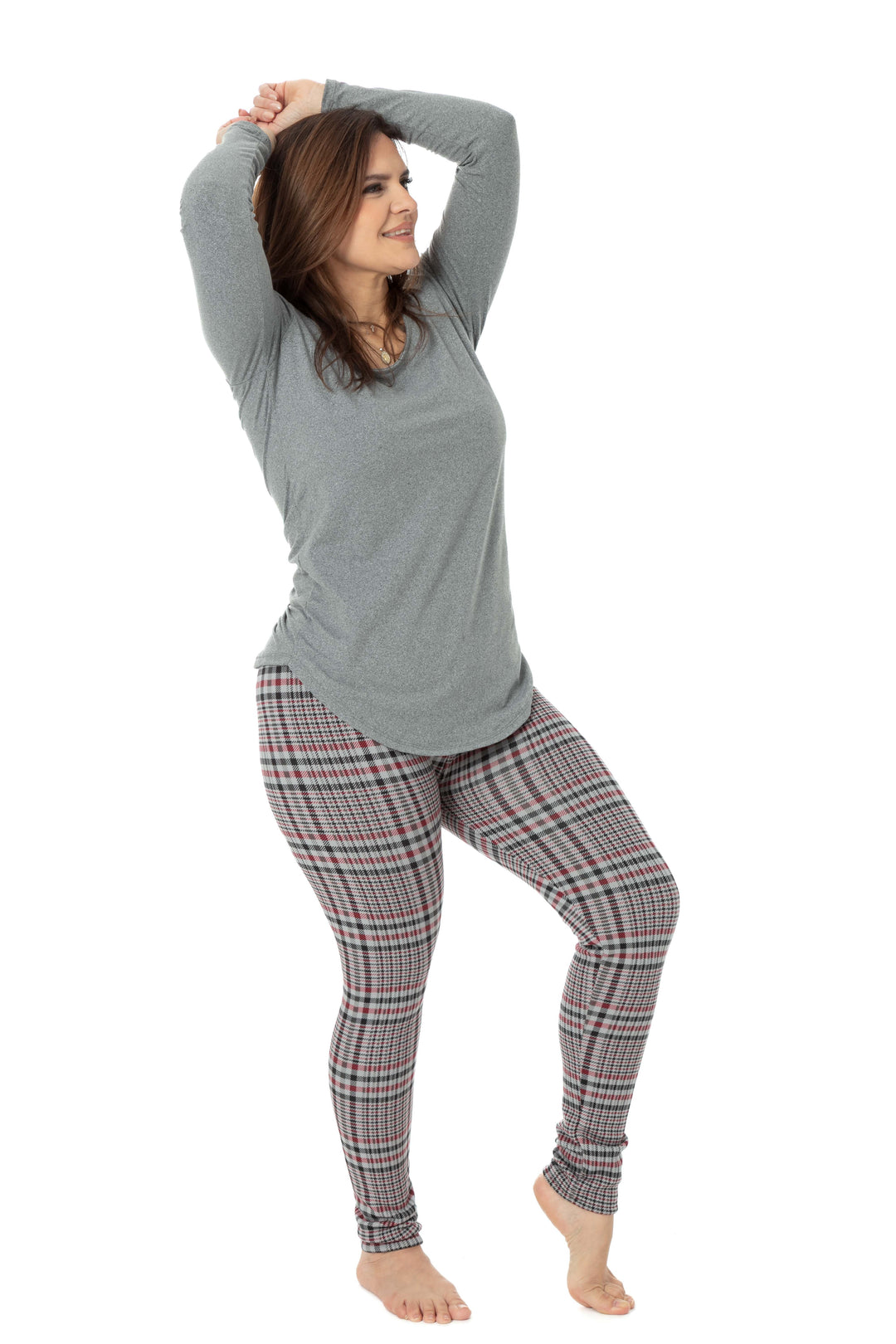 Red Line Checker - Leggings doublés confortables