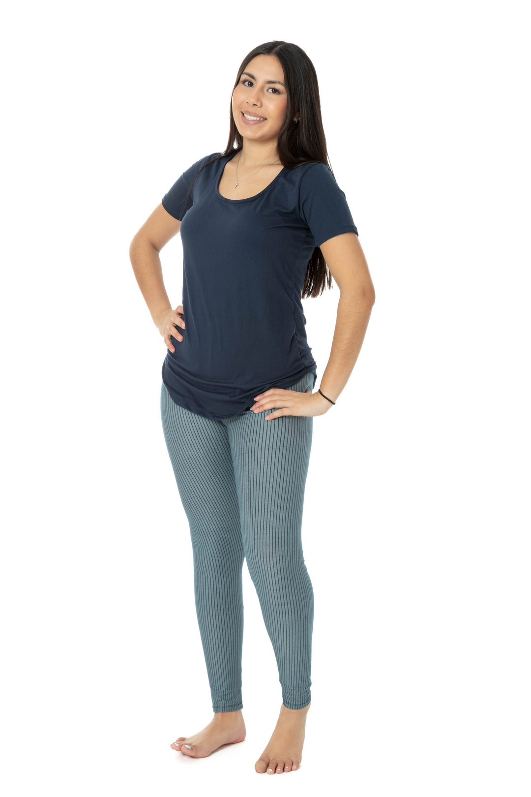 Rayures bleues - Leggings toutes saisons