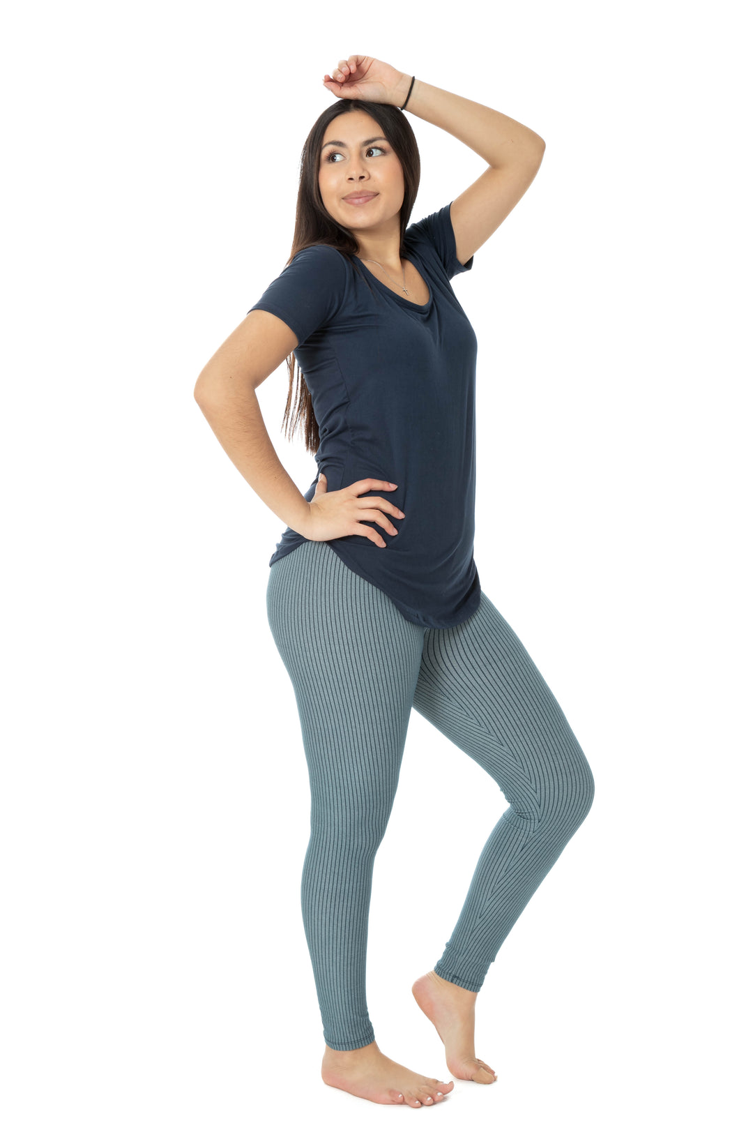 Rayures bleues - Leggings toutes saisons