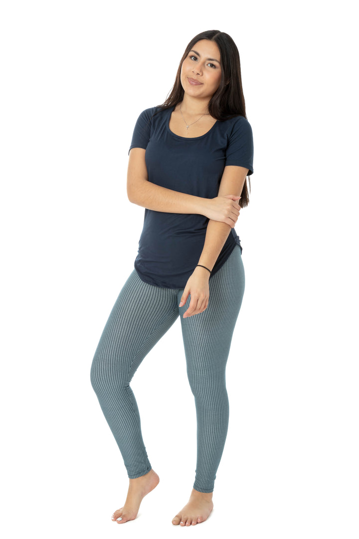 Rayures bleues - Leggings toutes saisons