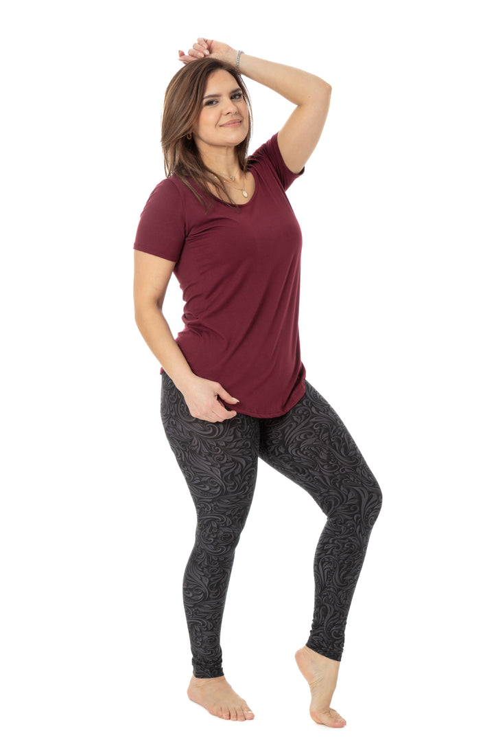 Flowery Grey - All Season Leggings