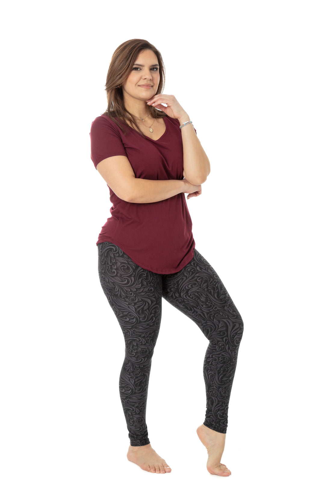 Flowery Grey - All Season Leggings