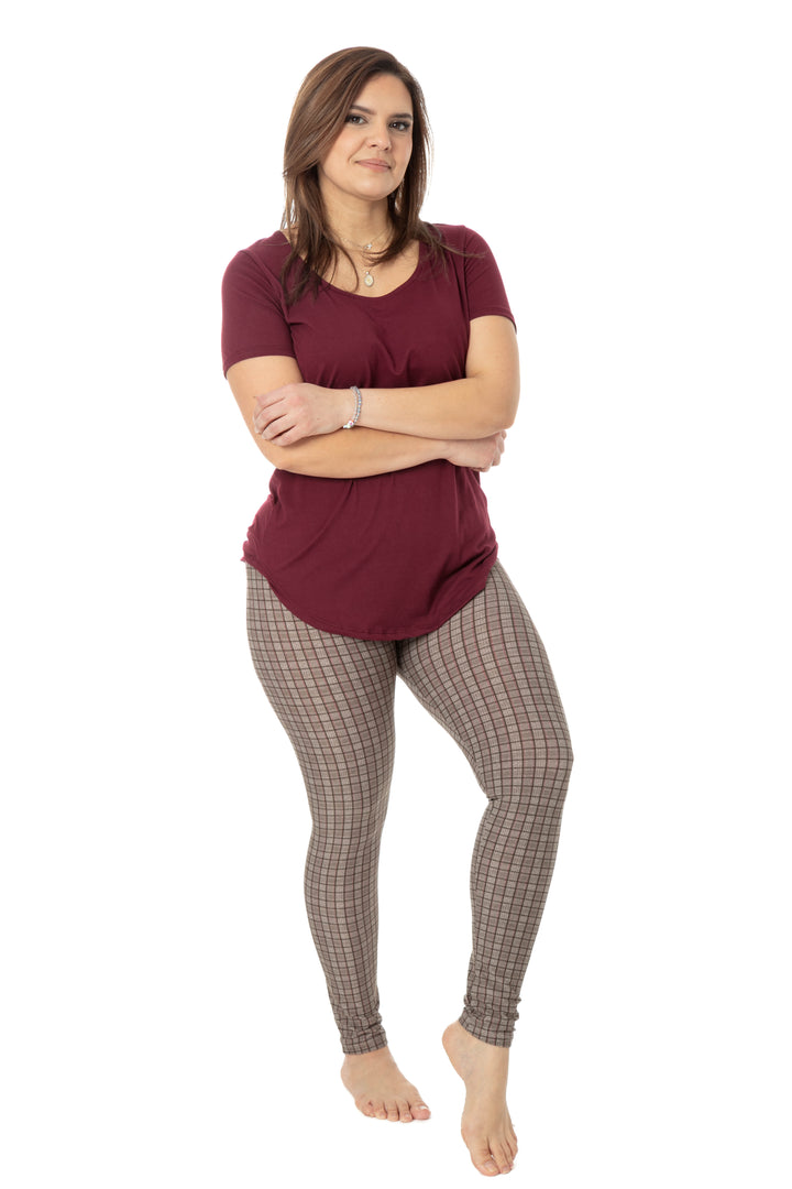 Light Brown Squares - All Season Leggings
