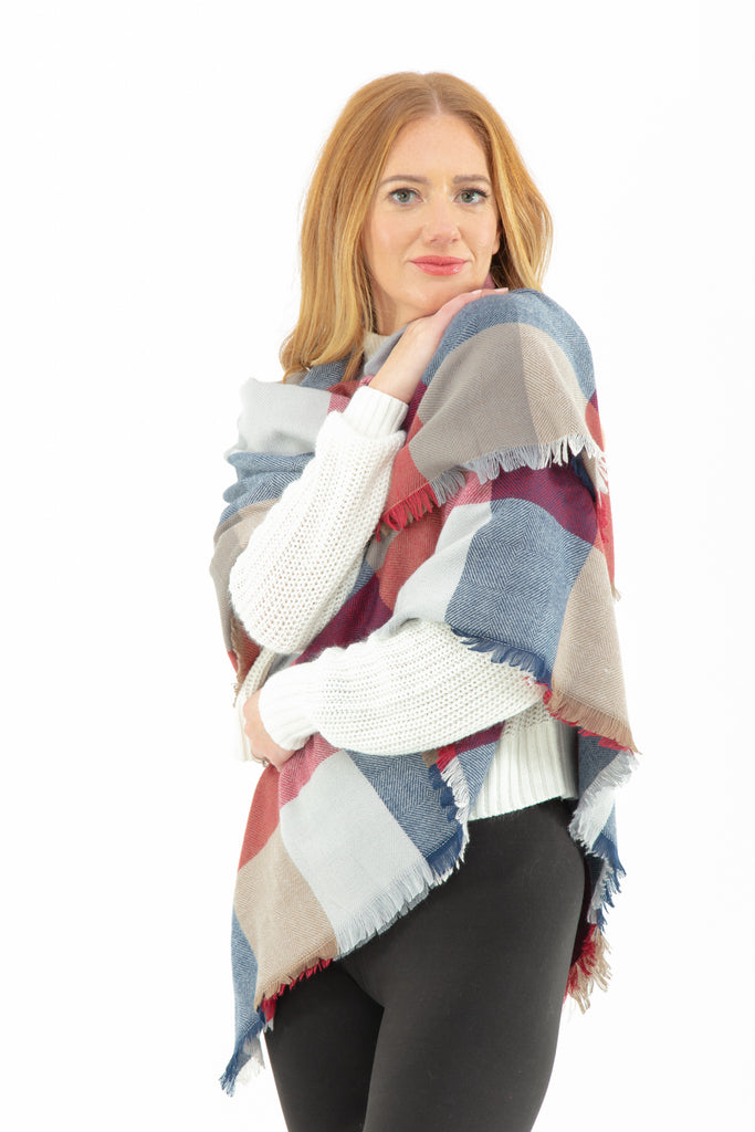 Chilly Situation Plaid Blanket Scarf • Impressions Online Boutique