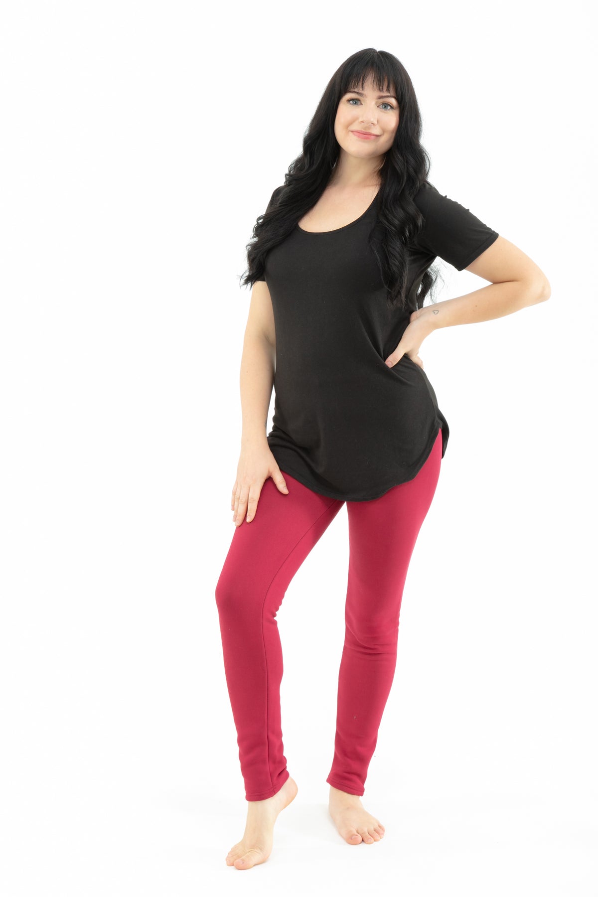 Cozy Fleece Lined Velvet Petite Black Leggings For Women Warm Winter Pants  With Thick Tights And Plus Size Options S 5XL From Luote, $8.87