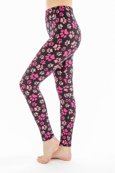 Maze Collections 4-Pack: Ladies Abstract Printed Fleece Lined Leggings