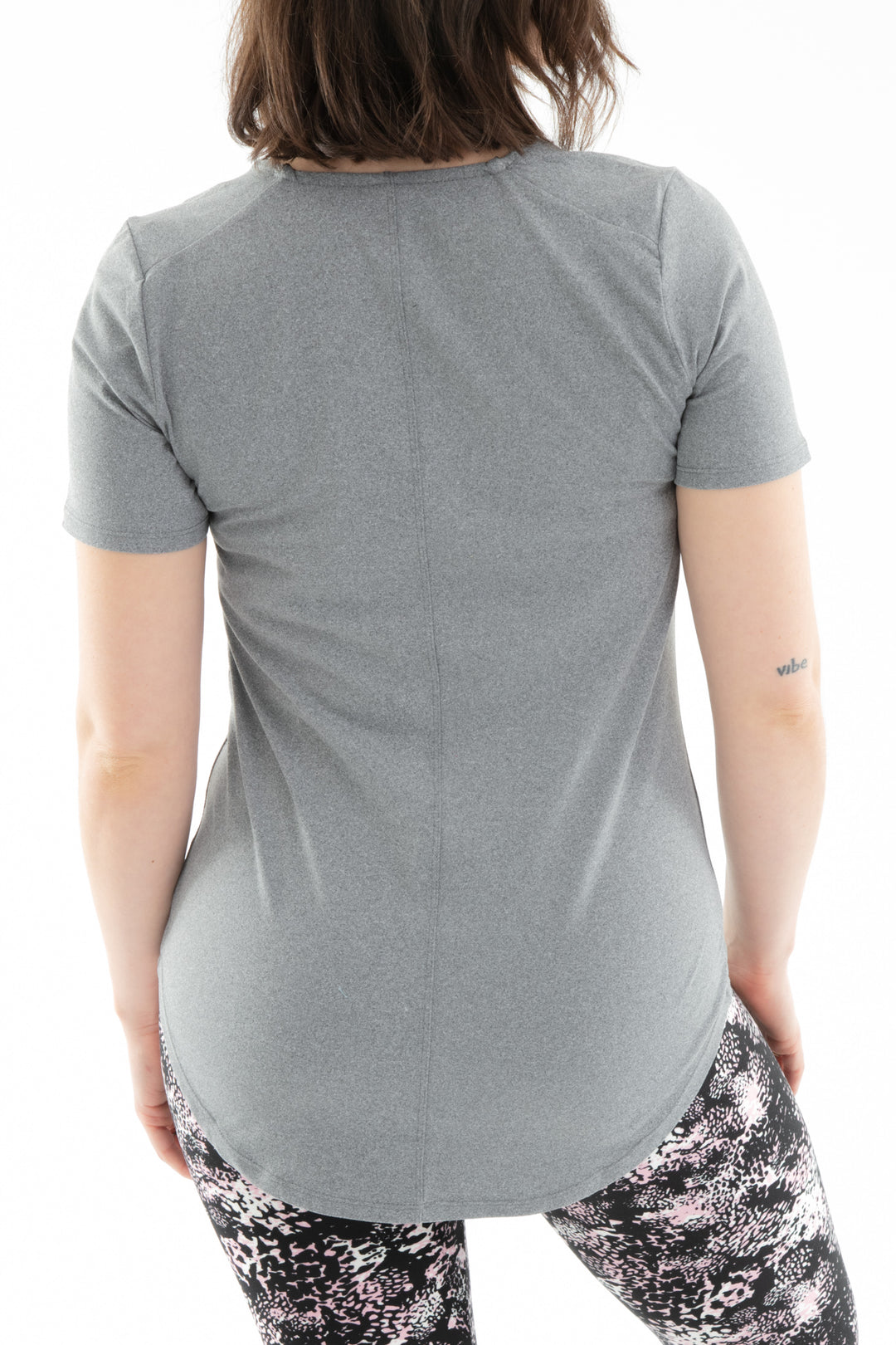 Light Gray - Short Sleeve Tunic Top