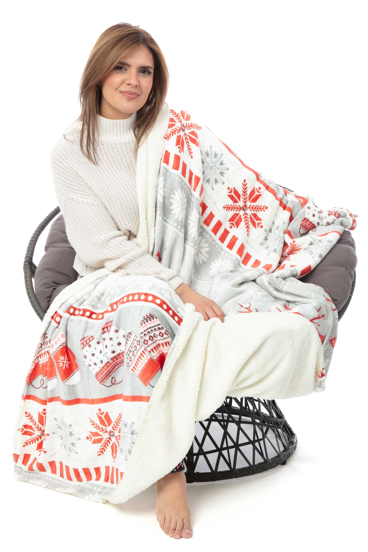 Snowy Forest - Sherpa Blanket