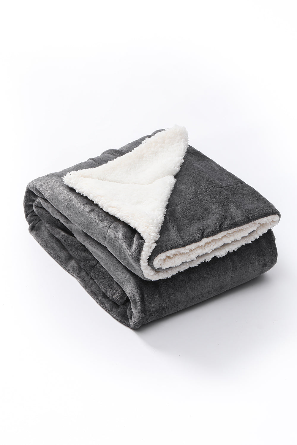 Gris Foncé - Couverture Sherpa