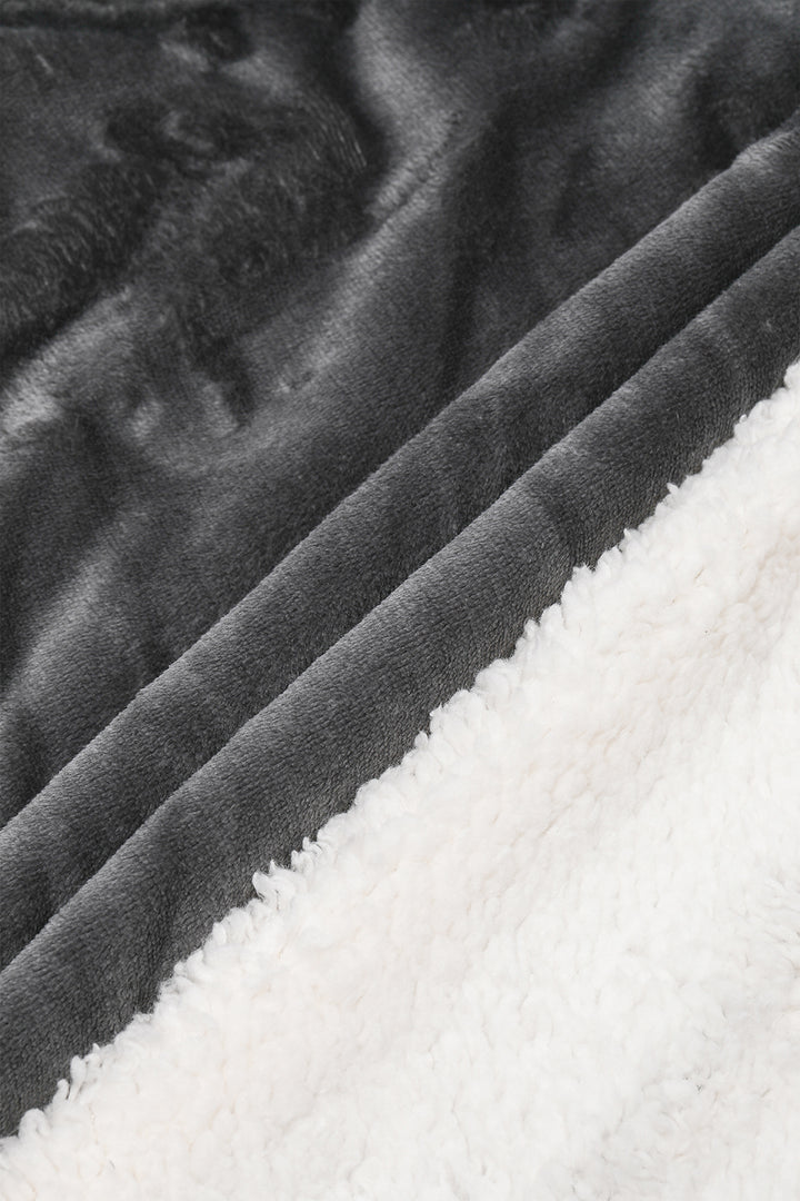 Gris Foncé - Couverture Sherpa