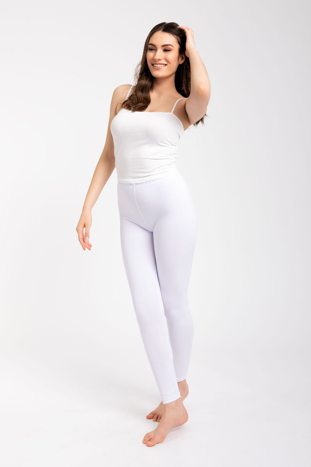 Women's Super Soft Midi-rise Printed Leggings - One Size Fits Most - White  Mark : Target
