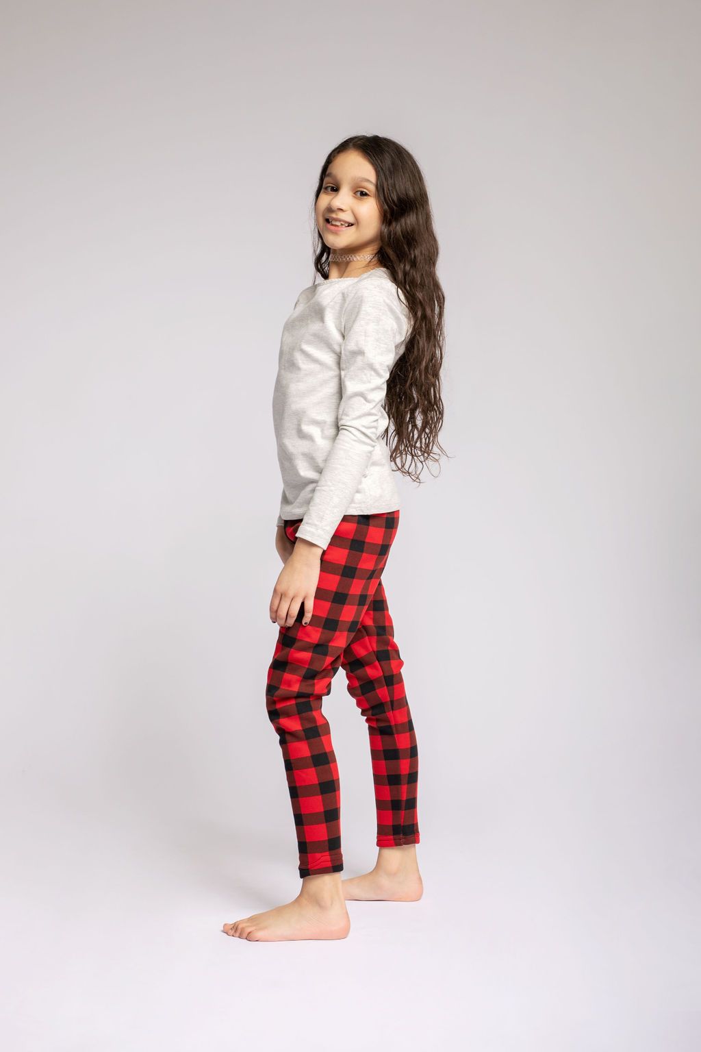 Red Plaid Kid's - confortable