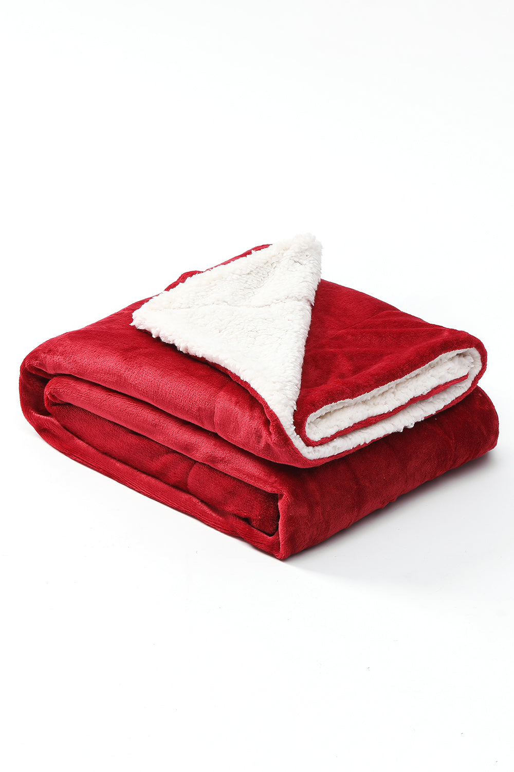 Couverture rouge - sherpa