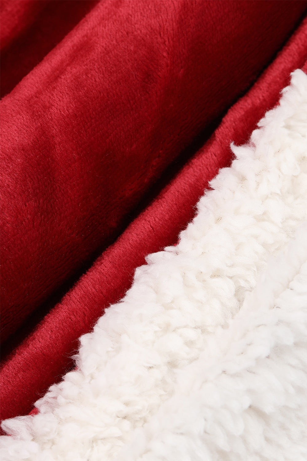 Couverture rouge - sherpa