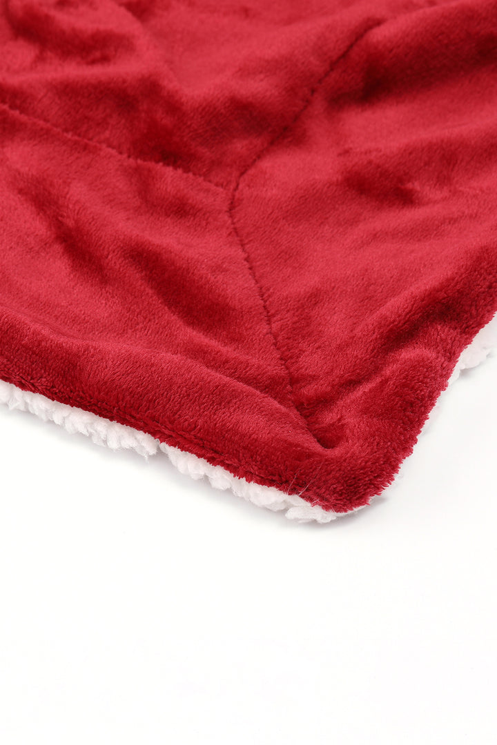 Couverture rouge - sherpa