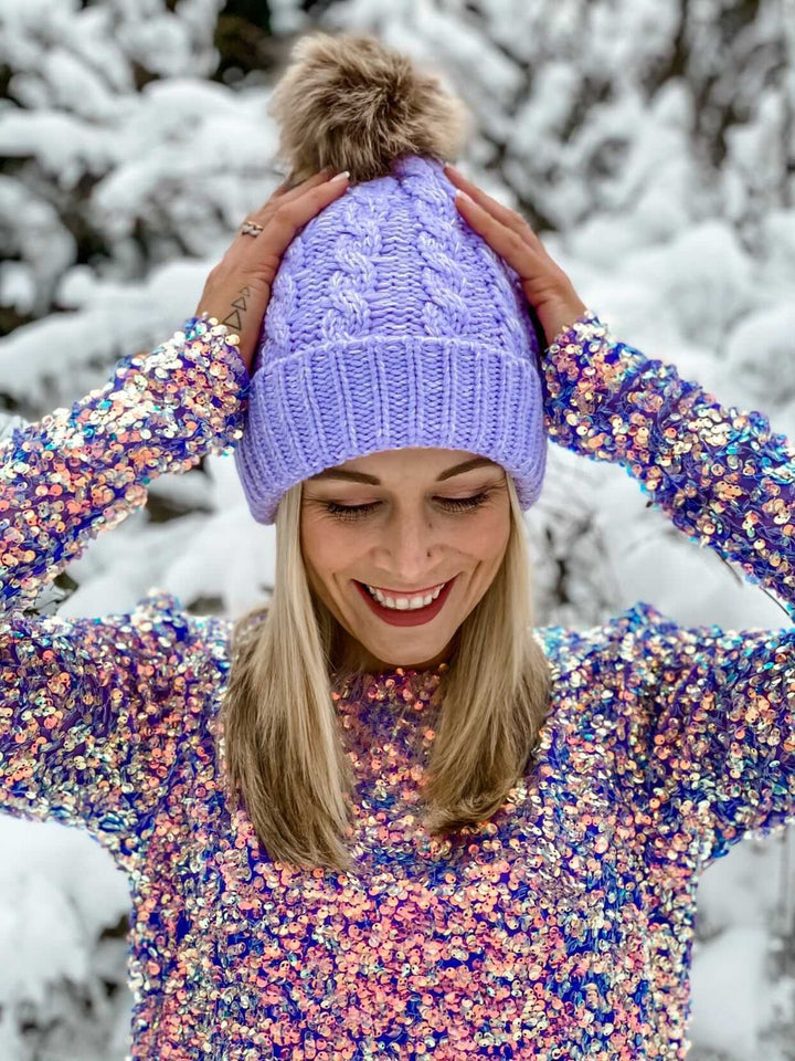 Purple - Chapeau doublé confortable